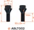 Болт колесный AIRLINE M12x1.5x25x45, конус, кл.17, черный электрофорез для а/м BMW (20 шт) ABLT002 5