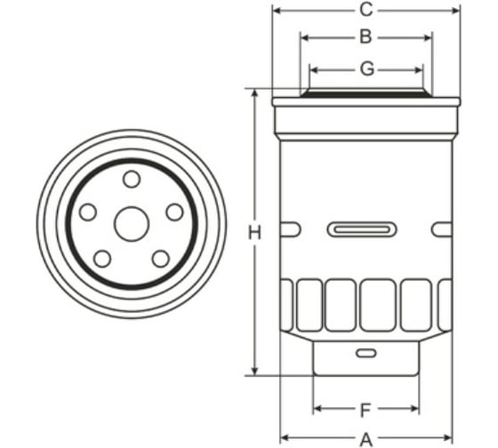 Фильтр топливный SCT ST6125