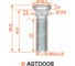Шпилька колесная AIRLINE M12x1.5x33x46.5, d посадки 14.5, дакромет для а/м Toyota/Lexus (20 шт) ASTD008 5