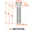 Шпилька колесная AIRLINE M14x2x56x71, d посадки 15.9, дакромет для а/м Ford (20 шт) ASTD014 5