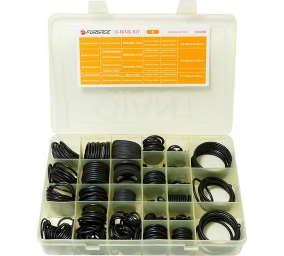 Кольца уплотнительные резиновые маслобензостойкие 396 шт Forsage 12626 F-734 1