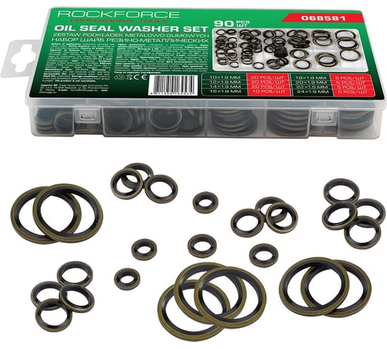 Шайбы резино-металлические Rockforce набор 90 предметов RF-068581(62205) 1