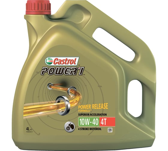 Моторное масло Castrol Power 1 4Т 10W40 синтетическое, 4 л 15043F 1