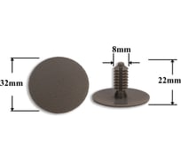 Автокрепеж для Ford 10 шт N805315 КрепАвто 0118