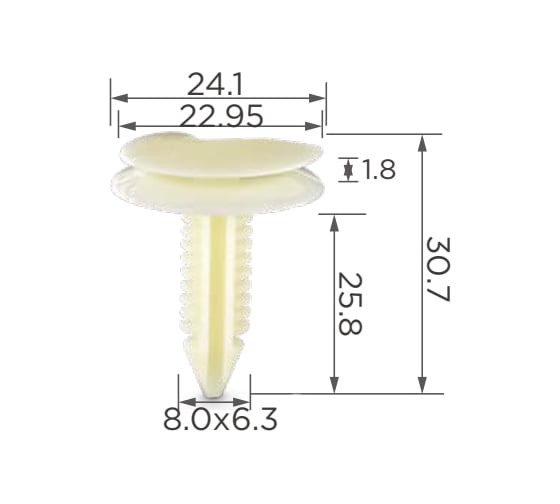 Автокрепеж для Chevrolet/Chrysler/Daewoo/Ford/GM/Opel 10 шт 20451401 КрепАвто 0225