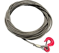 Канат (трос) Сталь-91 для лебедки d8.3мм 30м с крюком 1.5т 4687207520324