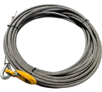 Канат (трос) Сталь-91 для лебедки d9.6мм 40м с крюком 2т 4687207520393