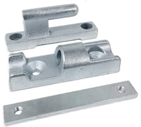 Петля бортовая ТехноАгрегат 120 мм в комплекте с пластиной (покрытие цинк) 120+пластина