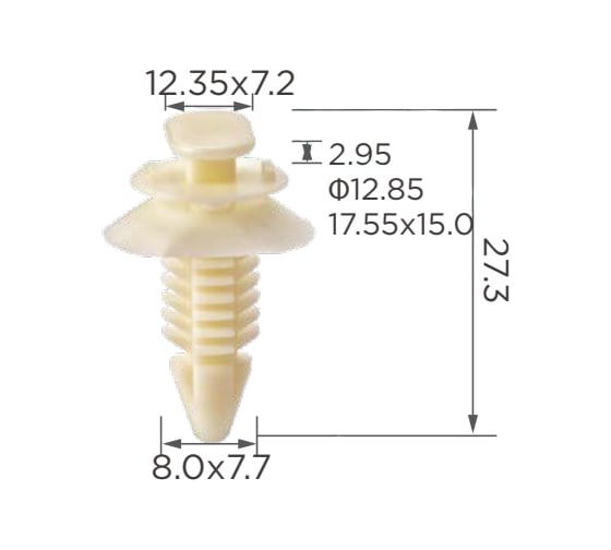 Крепеж Chevrolet/Chrysler/Daewoo/Ford/GM/Opel 10 шт 15953247, 15545202, 15607165 КрепАвто 0182
