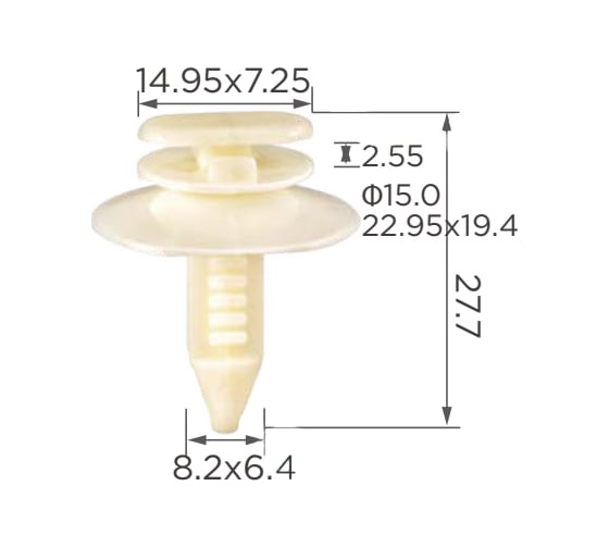 Автокрепеж для Chevrolet/Chrysler/Daewoo/Ford/GM/Opel 10 шт 10073833, 15600382 КрепАвто 0190