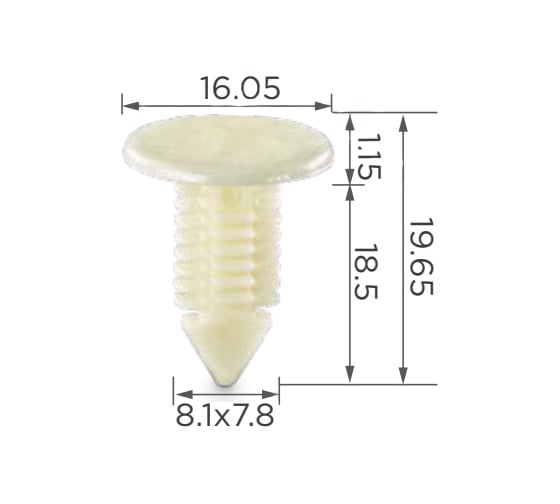 Автокрепеж для Chevrolet/Chrysler/Daewoo/Ford/GM/Opel 10 шт 25514221, 6003587 КрепАвто 0174