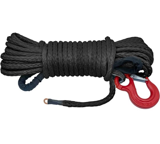 Трос для лебёдки синтетический РИФ 11 мм/25 м черный (готовый) Rope11mm25mBL