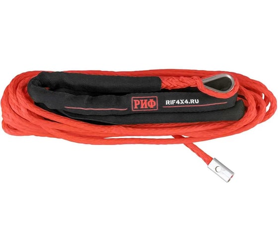 Трос для лебёдки синтетический РИФ 6 мм/15 м, красный SR6RD