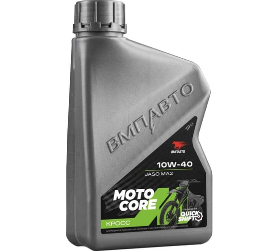 Моторное масло для мото ВМПАВТО MOTO CORE КРОСС 4Т 10w-40 SL МА2, канистра 1л 9343