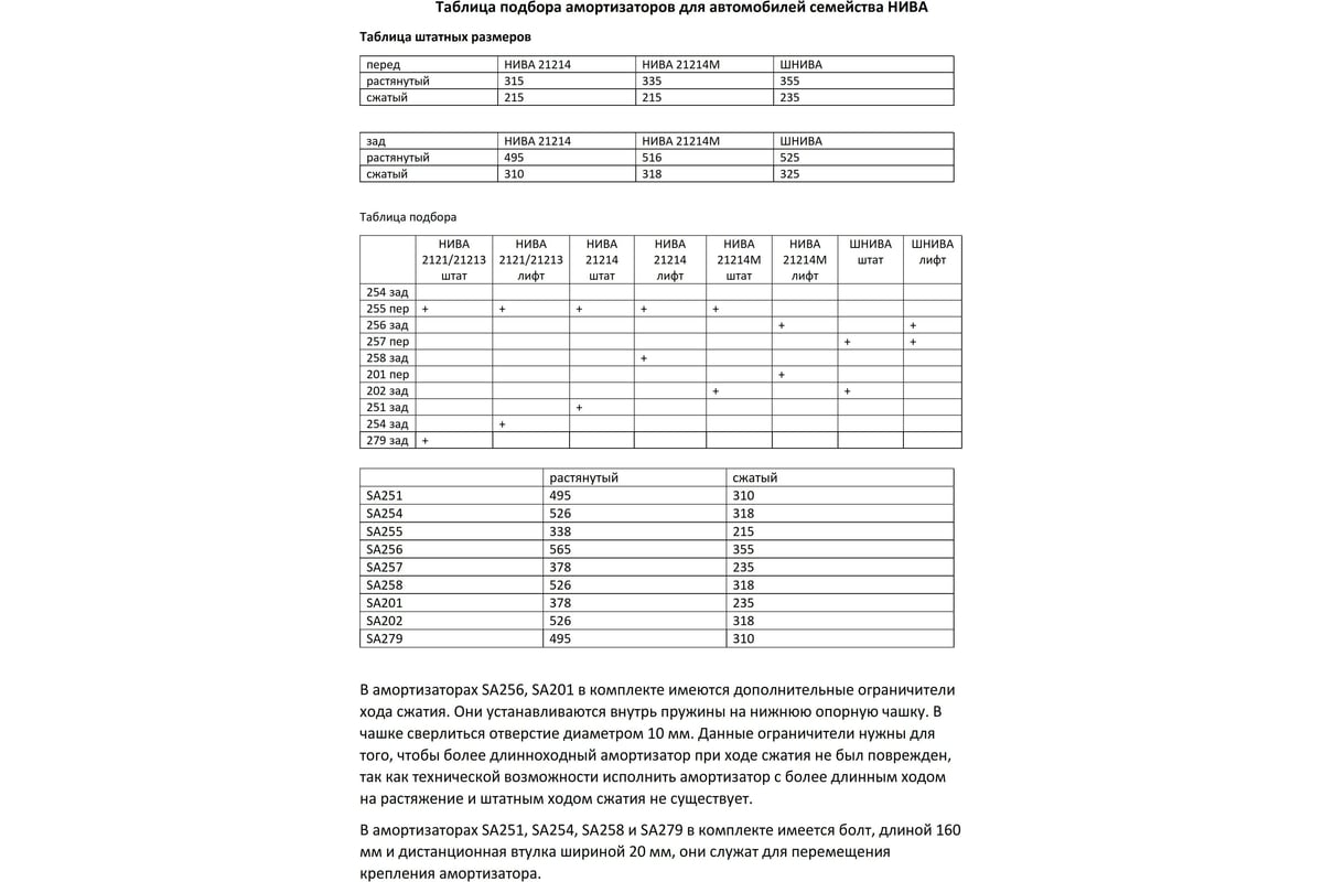 Амортизатор передний усиленный штатный лифт 50 мм для Нива 21214М/21214 РИФ  SA255 - выгодная цена, отзывы, характеристики, фото - купить в Москве и РФ