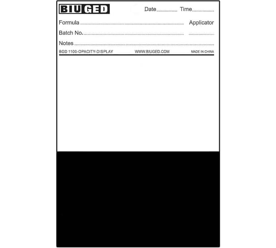 Карты для тестирования укрывистости Biuged(BGD) BGD 1100 00-00015005