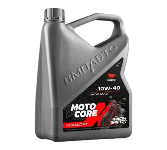 Моторное масло для мото ВМПАВТО MOTO CORE КОМФОРТ 4Т 10w-40 SL МА2, канистра 4л 9340