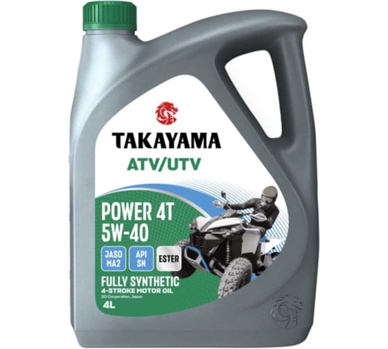 Масло TAKAYAMA ATV/UTV Power 4T 5W-40 SN MA2 4л 6056120
