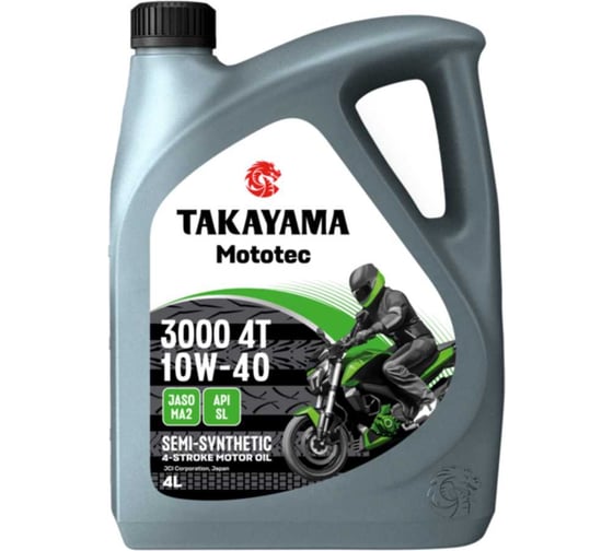 Масло TAKAYAMA Mototec 3000 4T 10W-40 SL MA2 4л 6056121