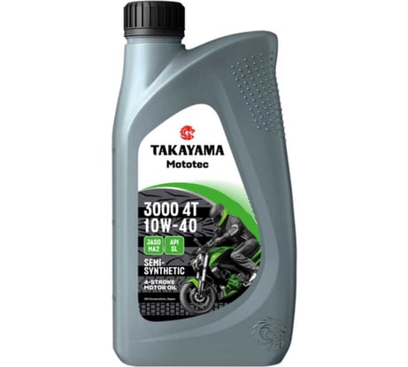 Масло TAKAYAMA Mototec 3000 4T 10W-40 SL MA2 1л 6056098