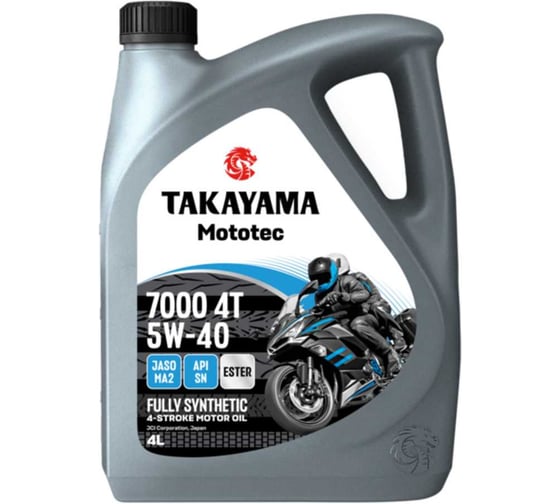 Масло TAKAYAMA Mototec 7000 4T 5W-40 SN MA2 4л 6056078
