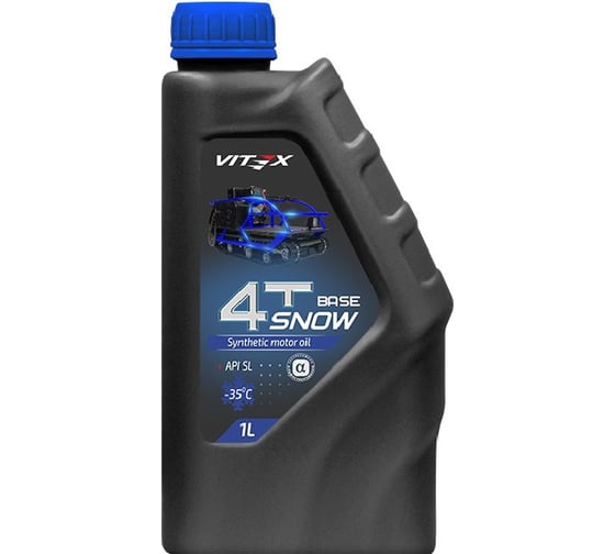 Масло моторное для мотобуксировщиков, мотособак и снегоходов Snow Base 5W-40 1 литр VITEX v318901