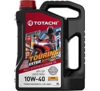 Моторное масло Totachi Moto 4T Touring Ester Fully Synthetic 10W-40 API SP, JASO MA2 4л E7304
