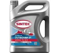 Масло моторное Sintec для двухтактных двигателей Outboard 2T TC-W3 4л 101901