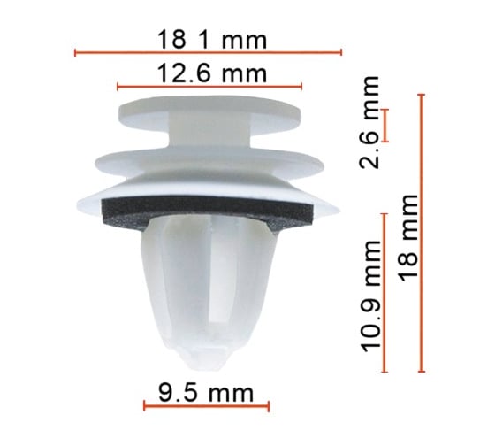 Клипса AVERS для BMW 07147145753 10 шт 07147145753-10