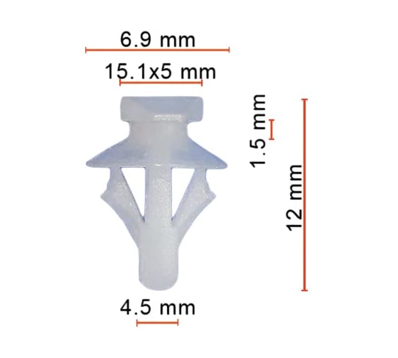 Клипса AVERS для Nissan 808501FA0B 10 шт 808501FA0B-10