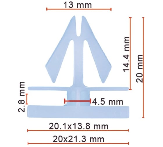 Клипса AVERS для Ford W716350S300 10 шт W716350S300-10
