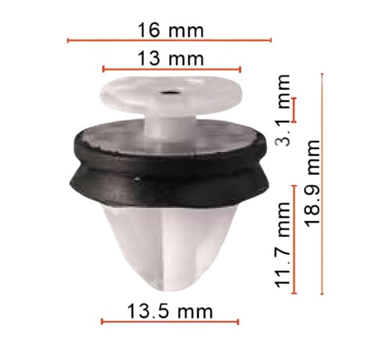 Клипса AVERS T216102021 для Chery T216102021 10 шт T216102021-10