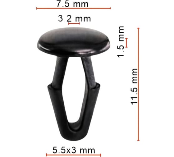Клипса AVERS 9046704032 для Toyota 9046704032 10 шт 9046704032-10