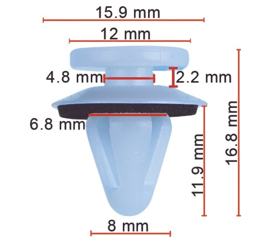 Клипса AVERS для Mitsubishi MB567499 10 шт MB567499-10