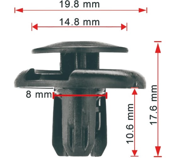 Крепеж AVERS для Mazda KD5351833 10 шт KD5351833-10