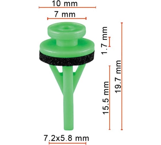 Клипса AVERS для Mazda KD5350M38 10 шт KD5350M38-10