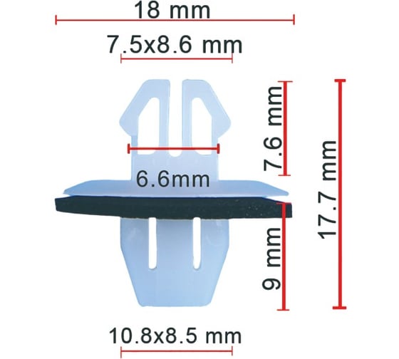 Клипса AVERS для Toyota 7693126010 10 шт 7693126010-10