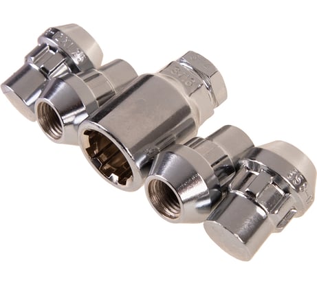 Гайки секретки М12x1.25, 32 мм, конус закр 5 луч 1 кл, хром 004, 4 шт SKYWAY S10702004