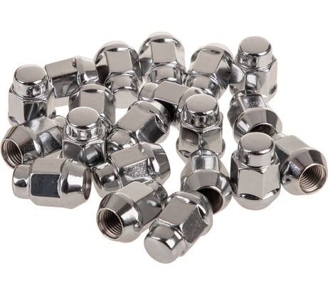 Гайка конус M14x1.50, закрытая 35 мм, ключ 13/16"(21 мм), хром 040, 20 шт SKYWAY S10602040