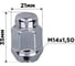 Гайка конус M14x1.50, закрытая 35 мм, ключ 13/16"(21 мм), хром 040, 20 шт SKYWAY S10602040 2