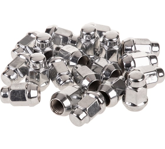 Гайка конус M14x1.50, закрытая 35 мм, ключ 3/4"(19 мм), хром 039, 20 шт SKYWAY S10602039 1