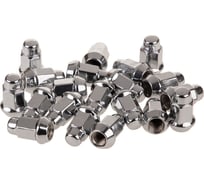 Гайка конус M12x1.50, закрытая с выступом 35 мм, ключ 17 мм, хром 026, 20 шт SKYWAY S10602026