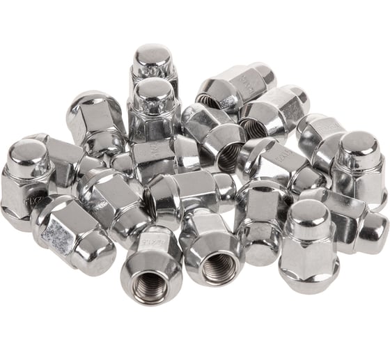 Гайка конус M12x1.50, закрытая 35 мм, ключ 3/4"(19 мм), хром 024, 20 шт SKYWAY S10602024