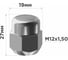 Гайка конус M12x1.50, закрытая 27 мм, ключ 19 мм, хром 020, 20 шт SKYWAY S10602020 3