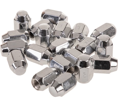 Гайка конус M12x1.50, закрытая 32 мм, ключ 19 мм, хром 023, 20 шт SKYWAY S10602023