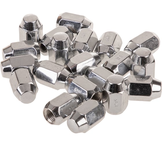 Гайка конус M12x1.50, закрытая 32 мм, ключ 19 мм, хром 023, 20 шт SKYWAY S10602023 1