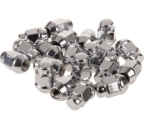 Гайка конус M12x1.50, закрытая 35 мм, ключ 13/16"(21 мм), хром 025, 20 шт SKYWAY S10602025