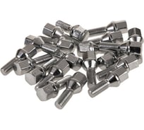 Болт колесный M12x1.50x28 мм, конус ключ 17 мм, хром 004, 20 шт SKYWAY S10601004