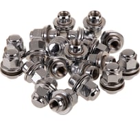 Гайка конус M12x1.25 мм, прессшайба закрытая носик 18.5 мм, 37 мм, 20 шт SKYWAY S10602017