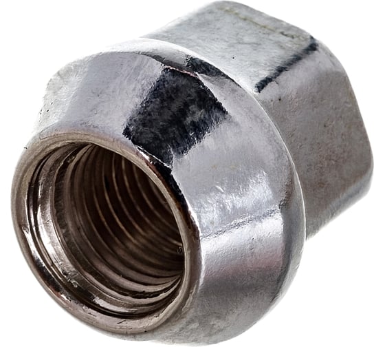 Гайка конус M12x1.25 открытая 21 мм, ключ 19 мм, цинк 014, 20 шт SKYWAY S10602014